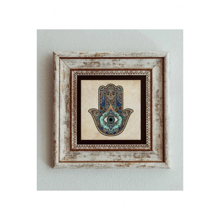 Fatma Ana Eli Çerçeveli Taş Tablo , Çerçeveli Taş Duvar Dekoru 20 cm