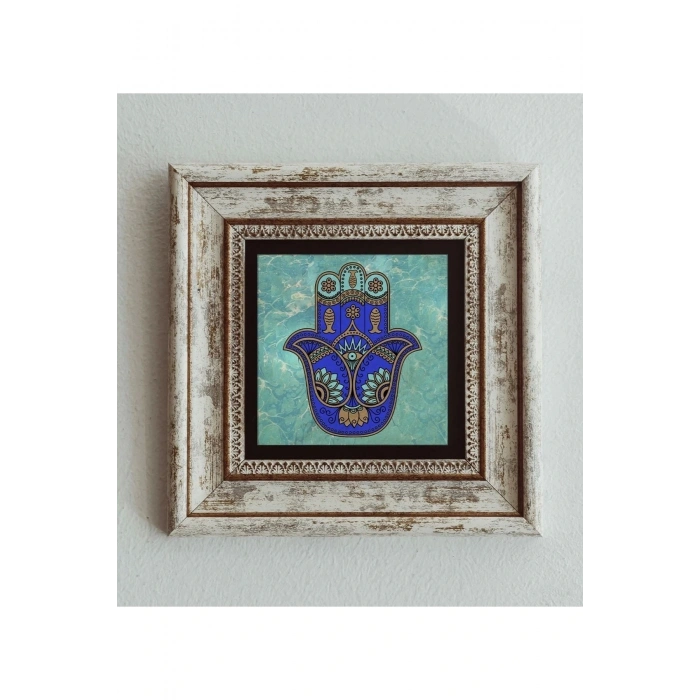 Fatma Ana Eli Çerçeveli Taş Tablo , Çerçeveli Taş Duvar Dekoru 20 cm