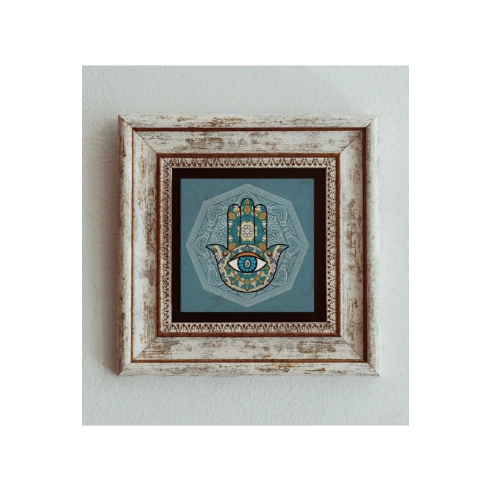 Fatma Ana Eli Çerçeveli Taş Tablo , Çerçeveli Taş Duvar Dekoru 20 cm