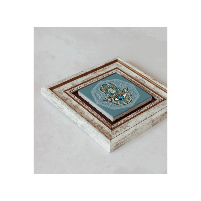 Fatma Ana Eli Çerçeveli Taş Tablo , Çerçeveli Taş Duvar Dekoru 20 cm