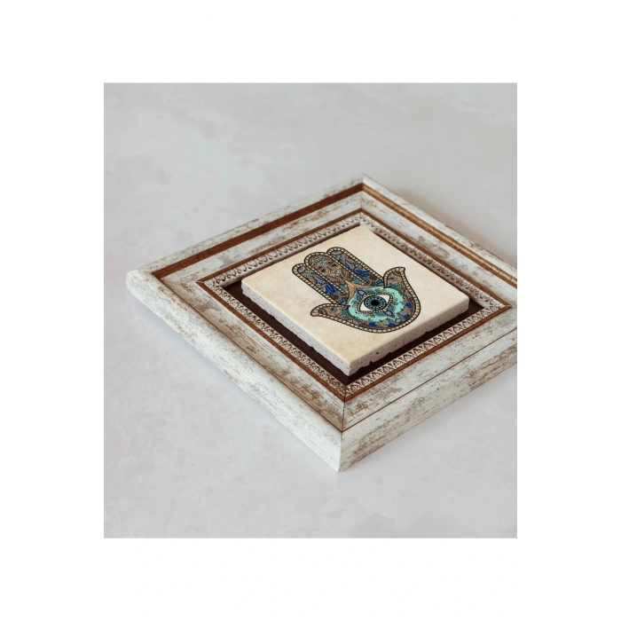 Fatma Ana Eli Çerçeveli Taş Tablo , Çerçeveli Taş Duvar Dekoru 20 cm