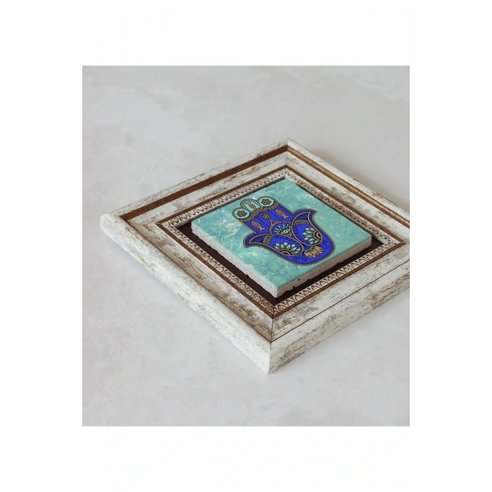 Fatma Ana Eli Çerçeveli Taş Tablo , Çerçeveli Taş Duvar Dekoru 20 cm