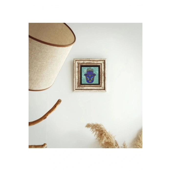 Fatma Ana Eli Çerçeveli Taş Tablo , Çerçeveli Taş Duvar Dekoru 20 cm