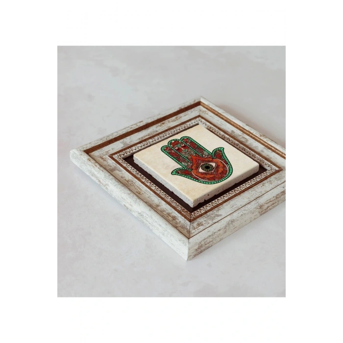 Fatma Ana Eli Çerçeveli Taş Tablo , Çerçeveli Taş Duvar Dekoru 20 cm