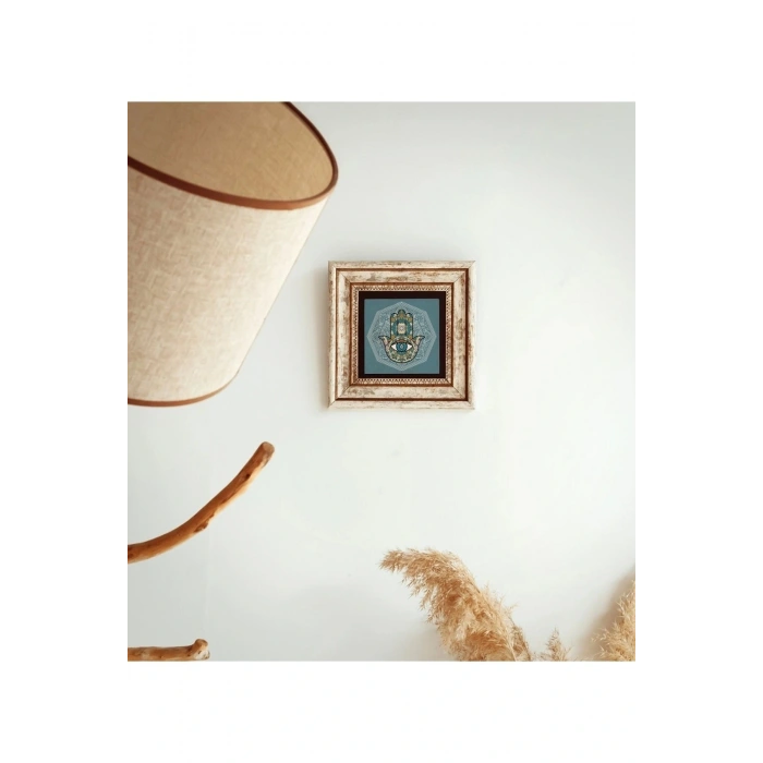 Fatma Ana Eli Çerçeveli Taş Tablo , Çerçeveli Taş Duvar Dekoru 20 cm