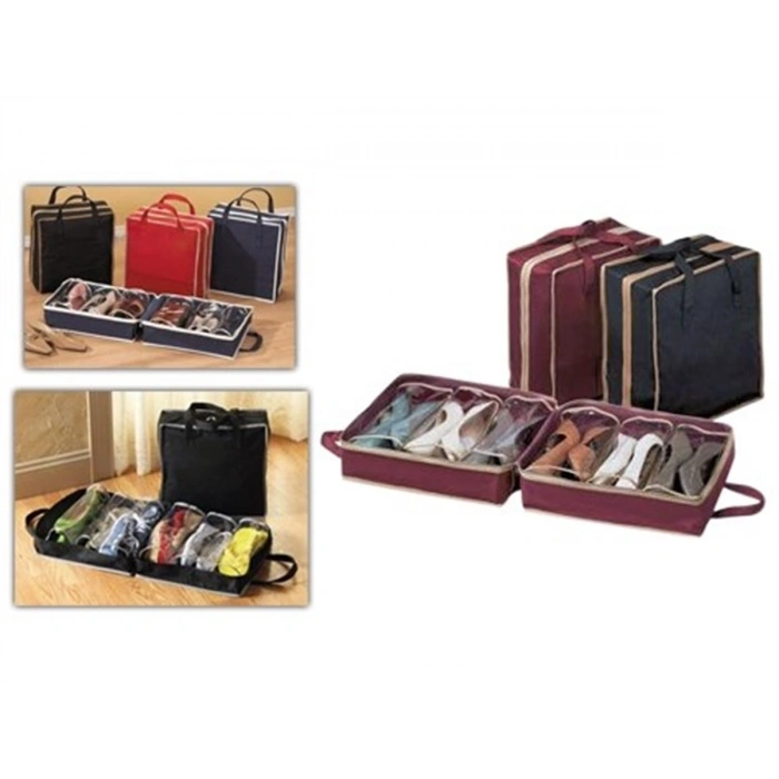 Fermuarlı Pratik Ayakkabı Saklama ve Taşıma Hurcu Valizi Çantası (5365)