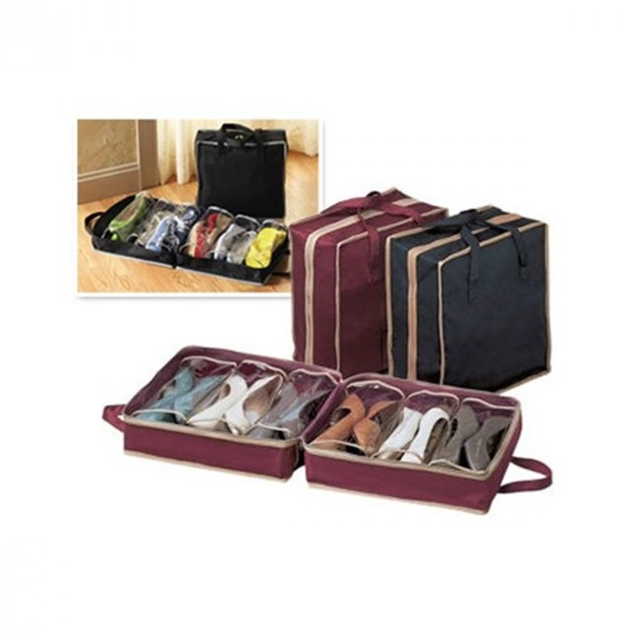 Fermuarlı Pratik Ayakkabı Saklama ve Taşıma Hurcu Valizi Çantası (5365)