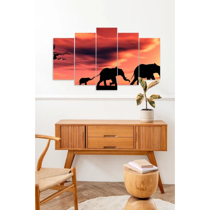 Filler Manzara 5 Parçalı Mdf Tablo 60 x 100