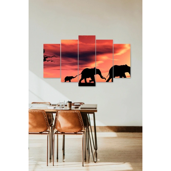 Filler Manzara 5 Parçalı Mdf Tablo 60 x 100