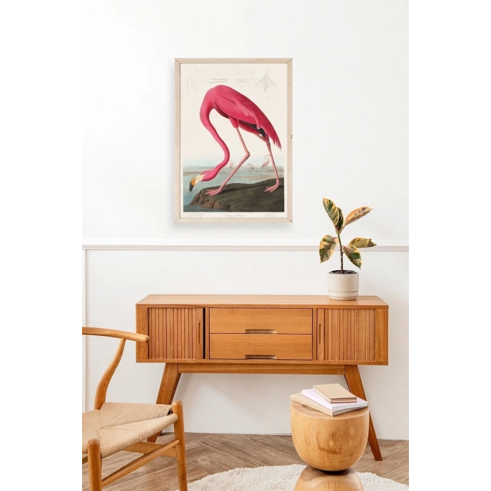 Flamingo Ahşap Çerçeveli Tablo 30 x 42