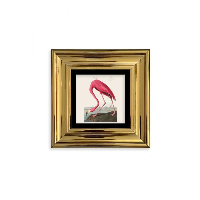 Flamingo Çerçeveli Taş Tablo 20 cm