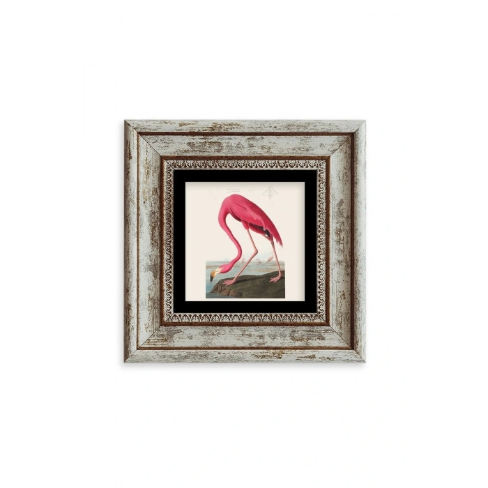 Flamingo Çerçeveli Taş Tablo 20 cm