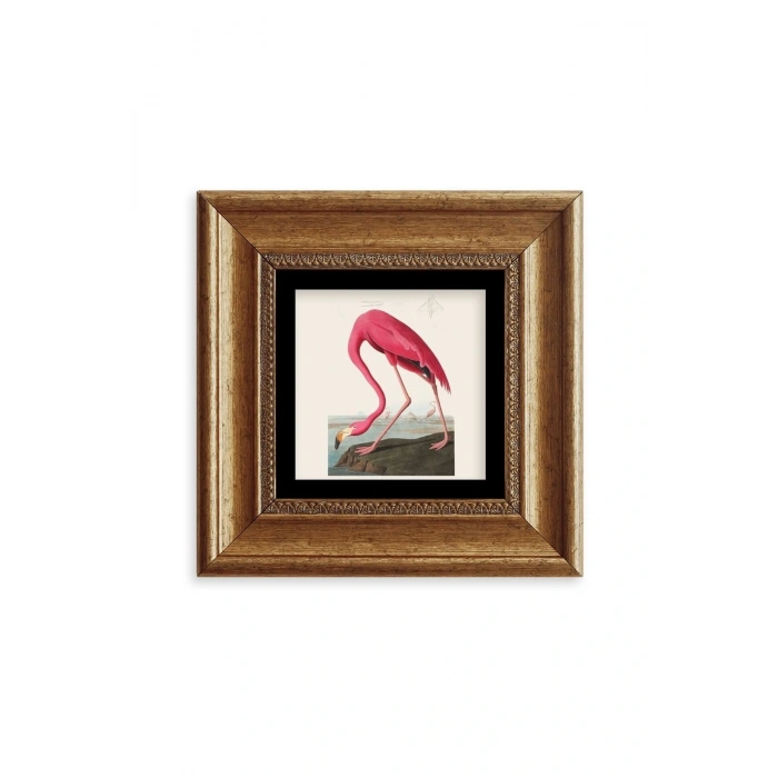Flamingo Çerçeveli Taş Tablo 20 cm
