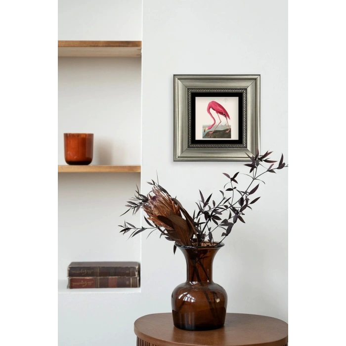 Flamingo Çerçeveli Taş Tablo 20 cm