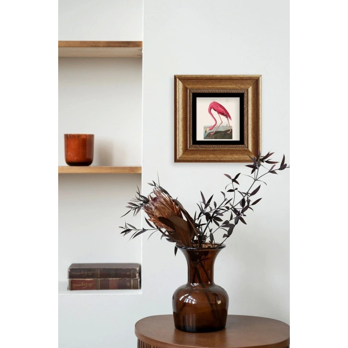 Flamingo Çerçeveli Taş Tablo 20 cm
