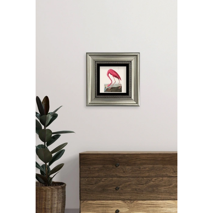 Flamingo Çerçeveli Taş Tablo 20 cm