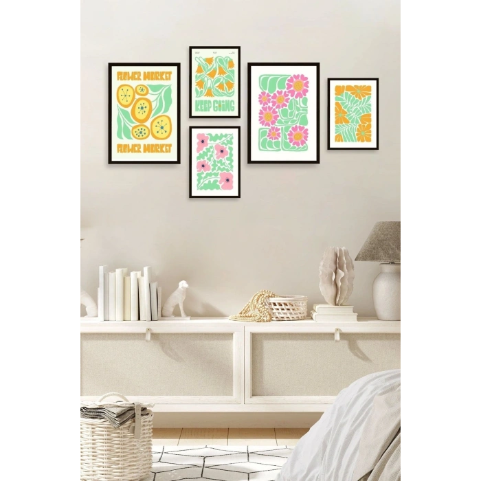 Flower Market 5li Tablo 30 x 40