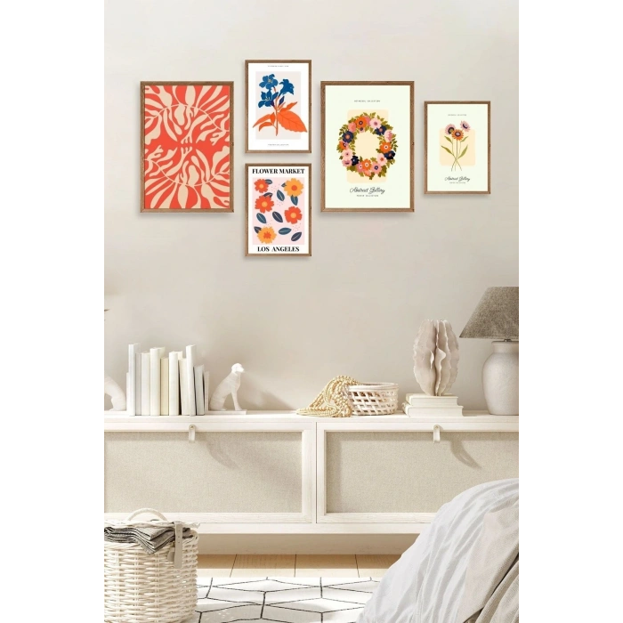 Flower Market 5li Tablo 30 x 40