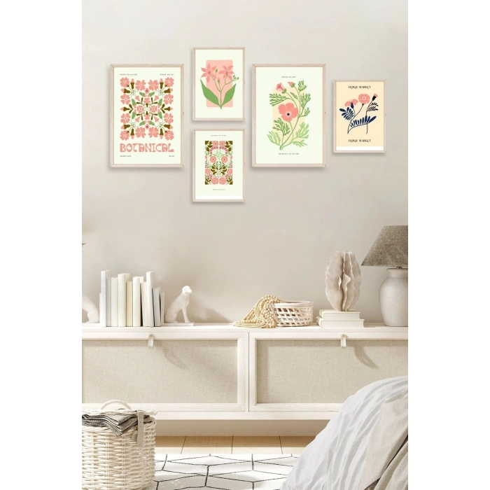 Flower Market 5li Tablo 30 x 40