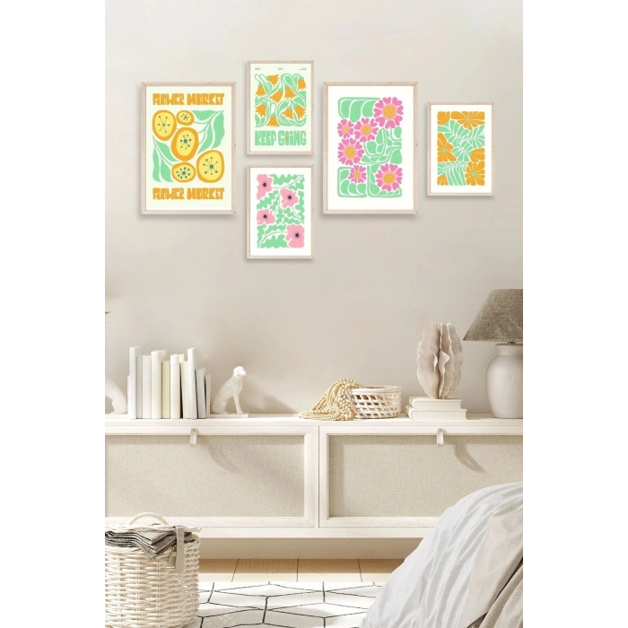 Flower Market 5li Tablo 30 x 40