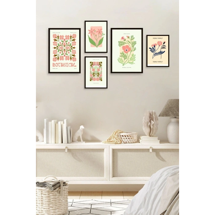 Flower Market 5li Tablo 30 x 40