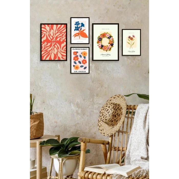 Flower Market 5li Tablo 30 x 40