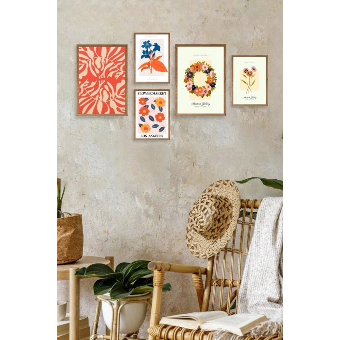 Flower Market 5li Tablo 30 x 40