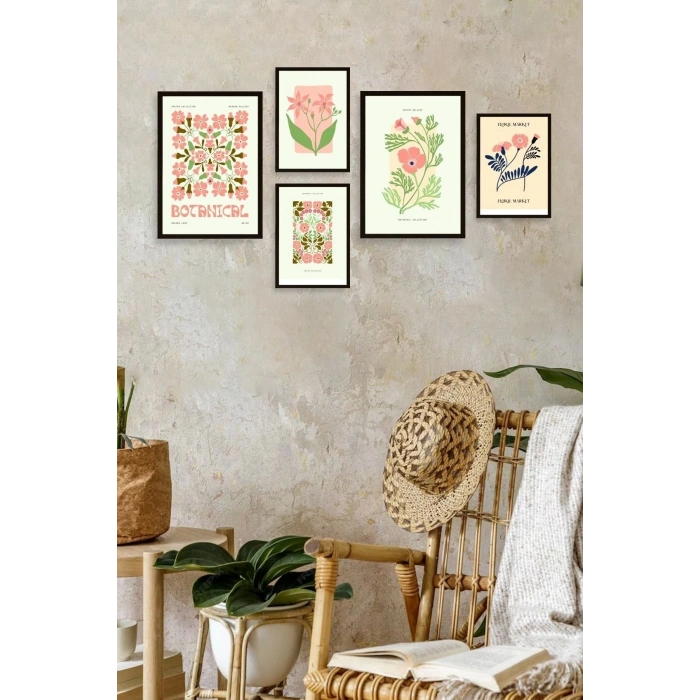 Flower Market 5li Tablo 30 x 40