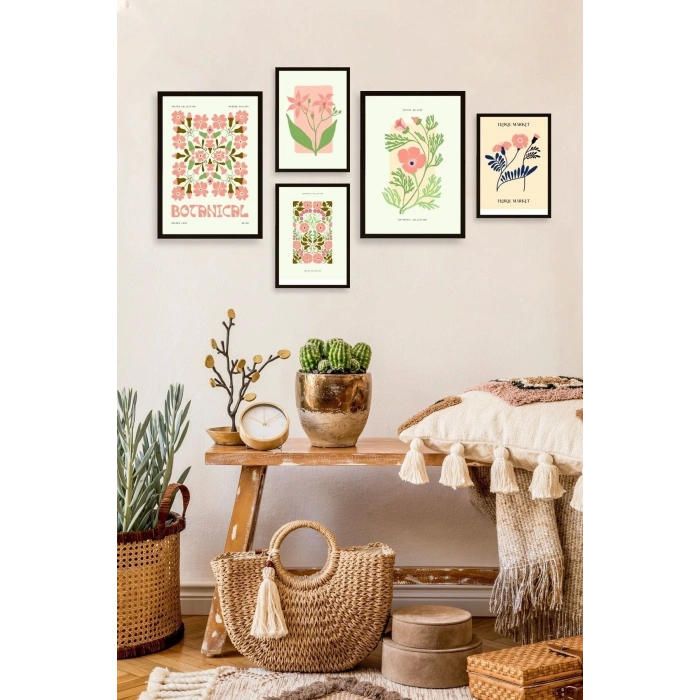 Flower Market 5li Tablo 30 x 40