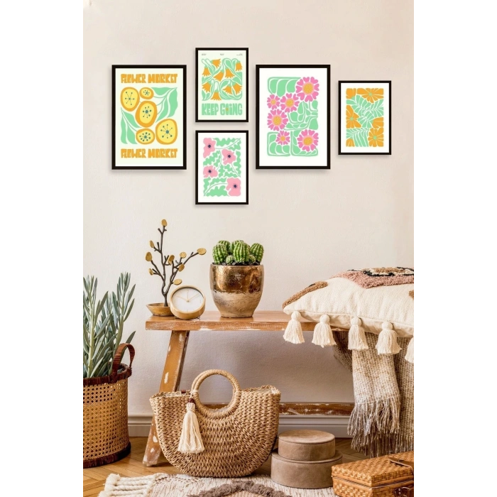 Flower Market 5li Tablo 30 x 40