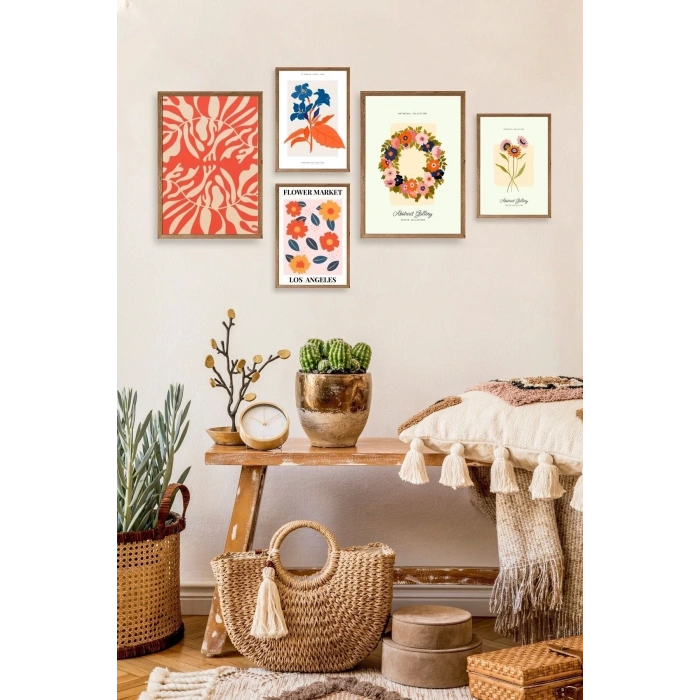 Flower Market 5li Tablo 30 x 40