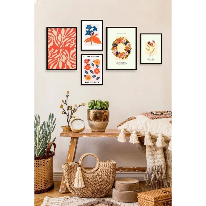 Flower Market 5li Tablo 30 x 40