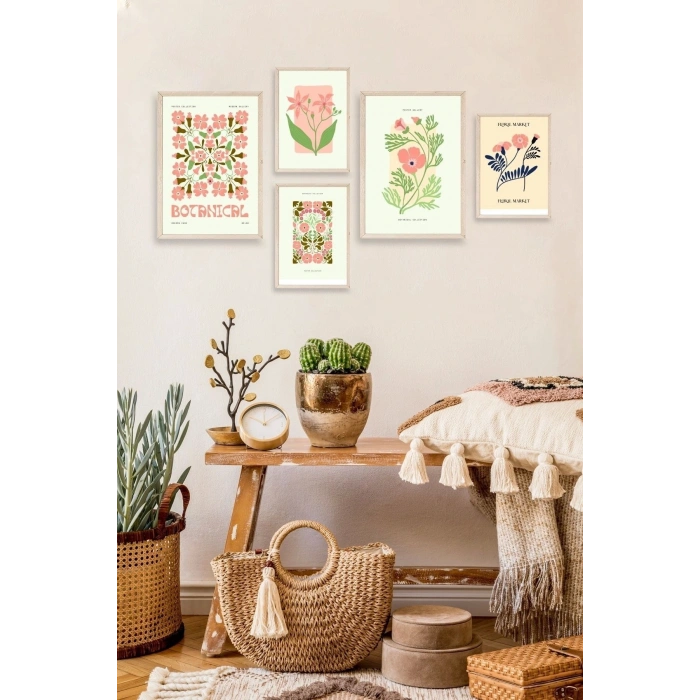 Flower Market 5li Tablo 30 x 40