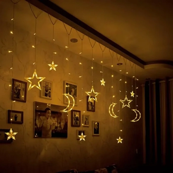 Fonksiyonel Perde Led Işık 3 Metre 12 Saçaklı