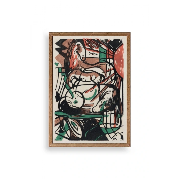 Franz Marc Ahşap Çerçeveli Tablo 17 x 23