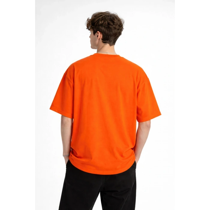Freedom - Oversize Erkek Tişört TURUNCU