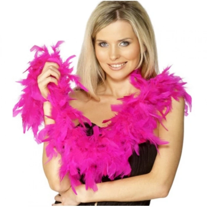 Fuchsia Color Fluffy Feather Ostrich Boa Real Feather Decoration