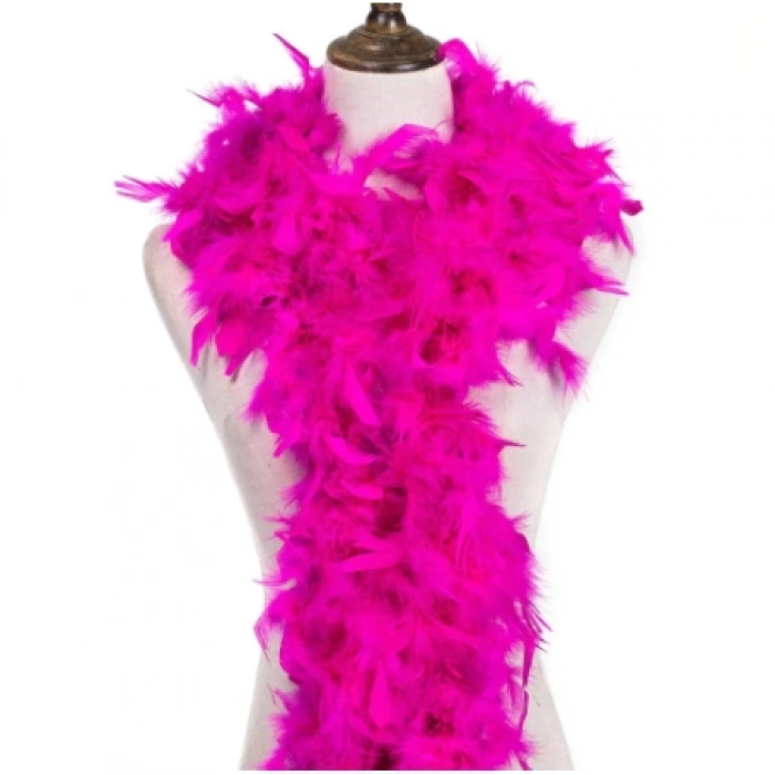 Fuchsia Color Fluffy Feather Ostrich Boa Real Feather Decoration
