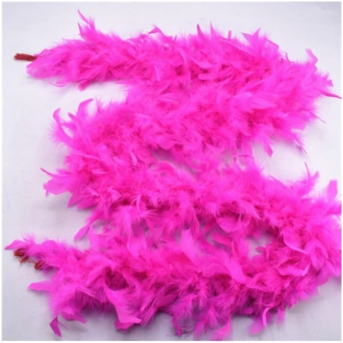 Fuchsia Color Fluffy Feather Ostrich Boa Real Feather Decoration