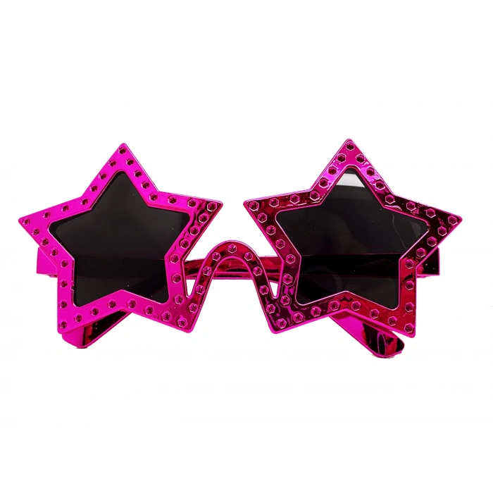 Fuchsia Color Star Shape Party Glasses Retro 16X7 cm (5365)