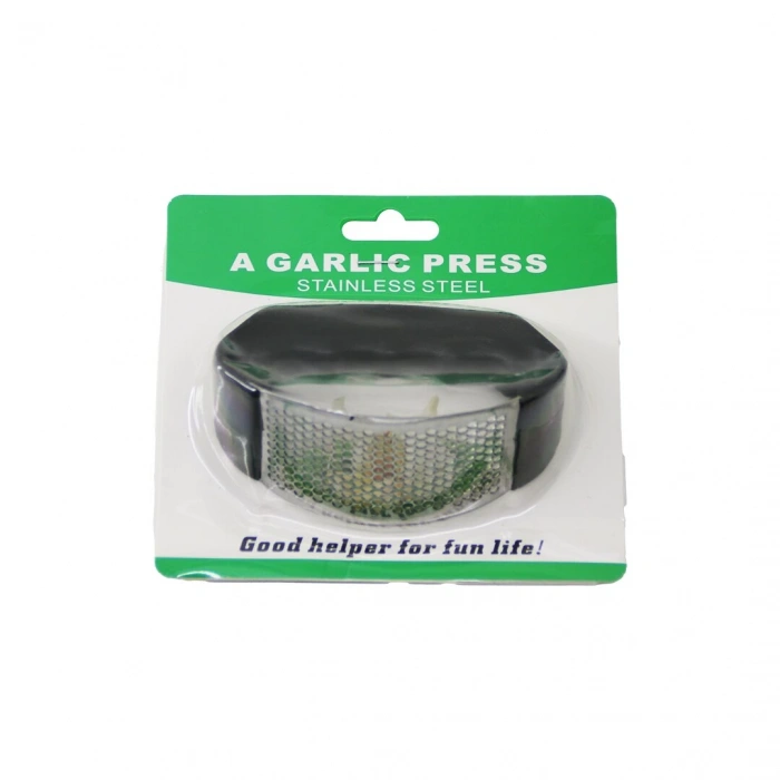 GARLIC PRESS  METAL ZIRH MODELİ SARIMSAK EZİCİ  PLASTİK TUTAMAÇLI (5365)