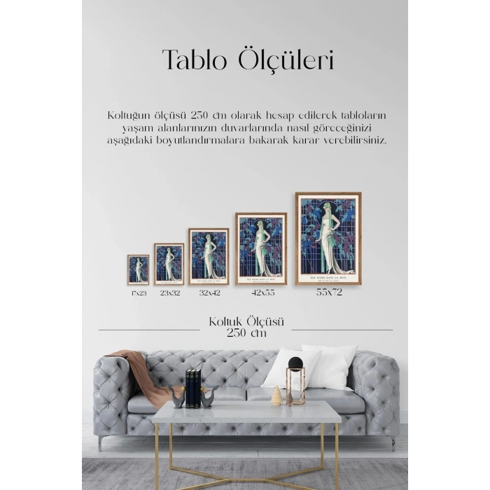 George Barber Ahşap Çerçeveli Tablo 17 x 23