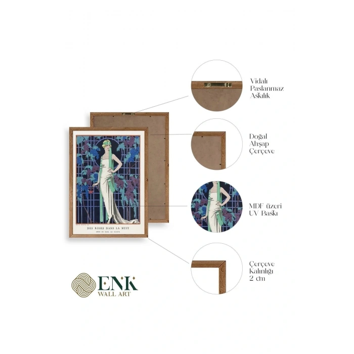 George Barber Ahşap Çerçeveli Tablo 50 x 70