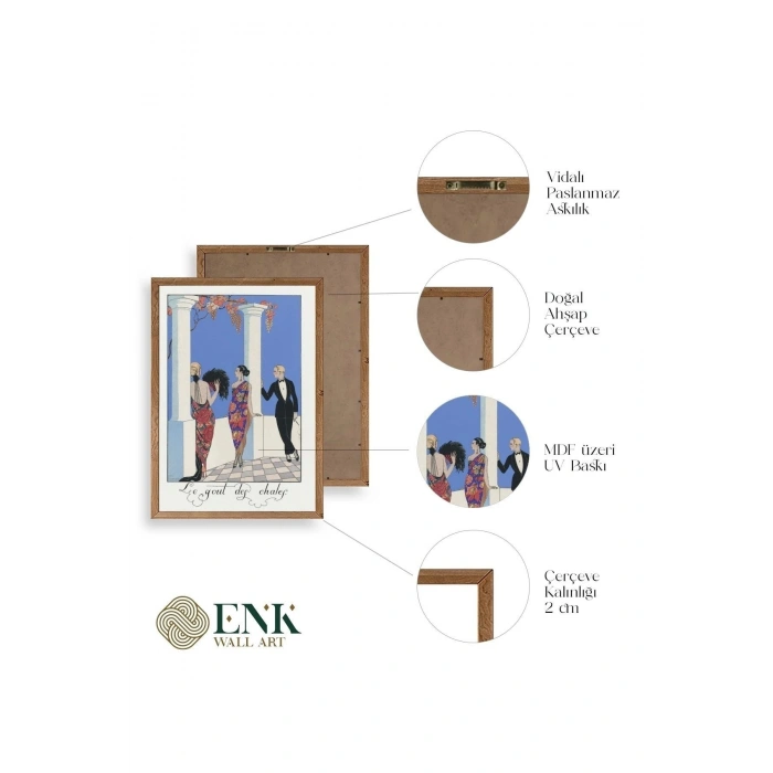 George Barbier Ahşap Çerçeveli Tablo 23 x 30