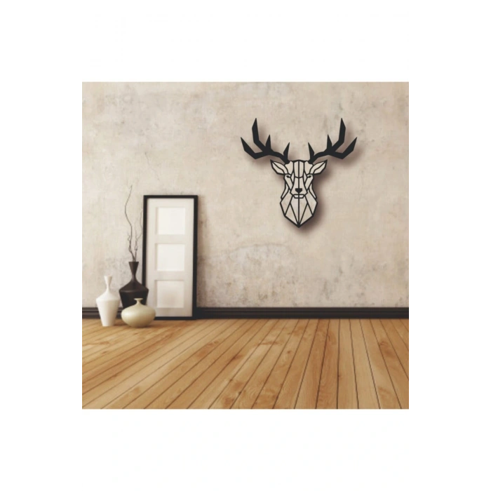 Geyik Figürlü Ahşap Tablo