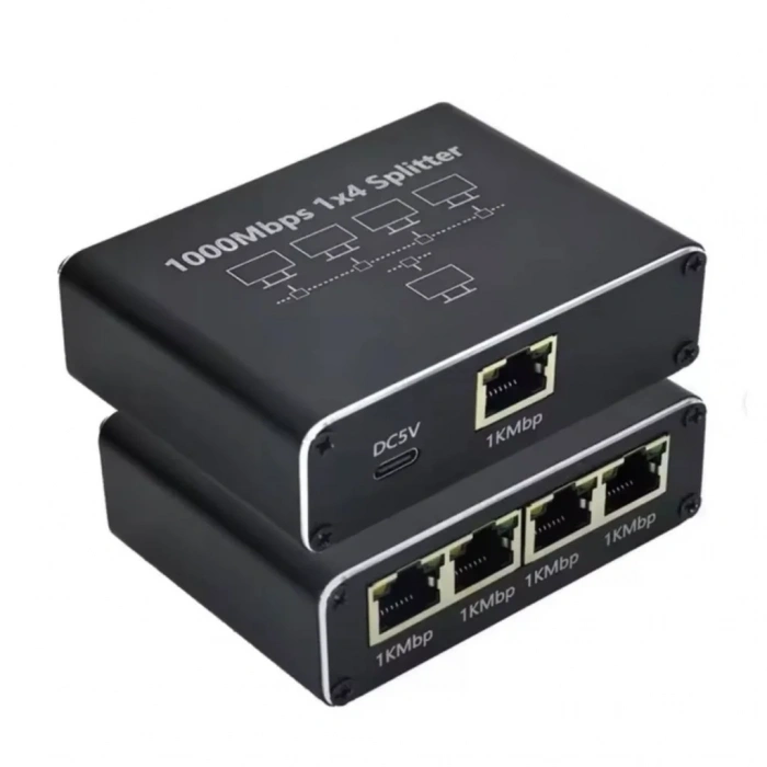 Gigabit Ethernet 1to4 Rj45 Splitter Kolay Kurulum
