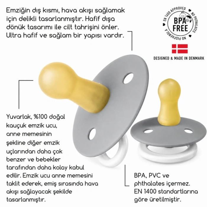 Glow Özellikli Kauçuk Emzik 0-6 Adet