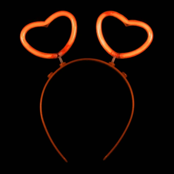 Glow Stick Karanlıkta Yanan Fosforlu Kalp Taç 12 Adet (5365)