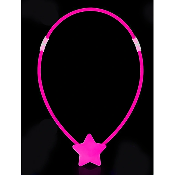 Glow Stick Yıldız Kolye - Glow Kolye - Glow Stick Partisi Yıldız Kolye 6 Adet (5365)