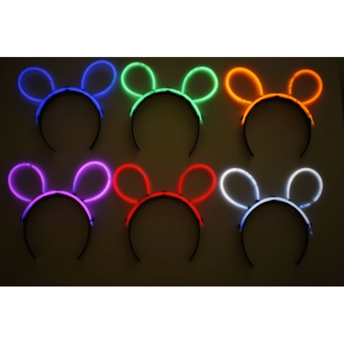 Glow Taç Fosforlu Taç Karışık Renk 12 Adet (5365)